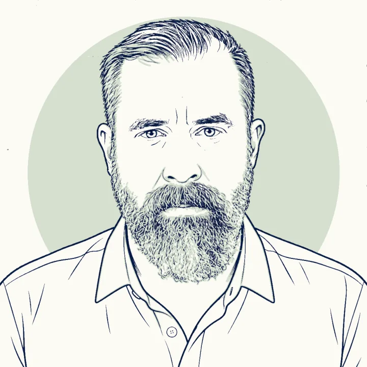 Illustrated portrait of Ryan Daniel